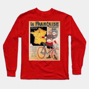 La Francaise Diamont Tour De France Advertising Poster Print Long Sleeve T-Shirt